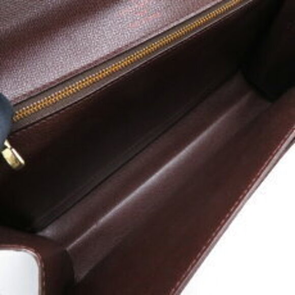 Louis Vuitton Monceau Handbag Damier Ebene Brown strap key - Picture 6 of 9